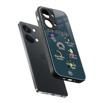 it's okay back phone cover | glass case for oneplus nord 3