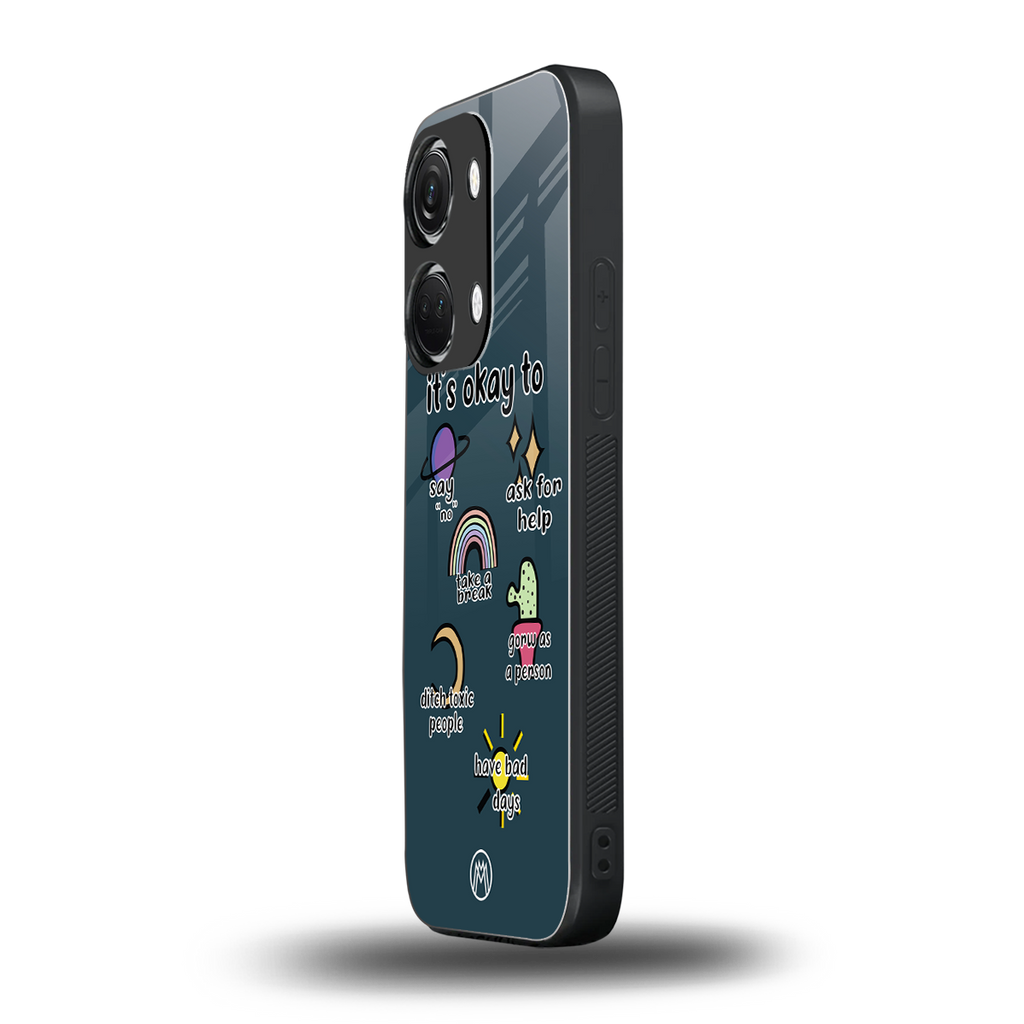 it's okay back phone cover | glass case for oneplus nord 3