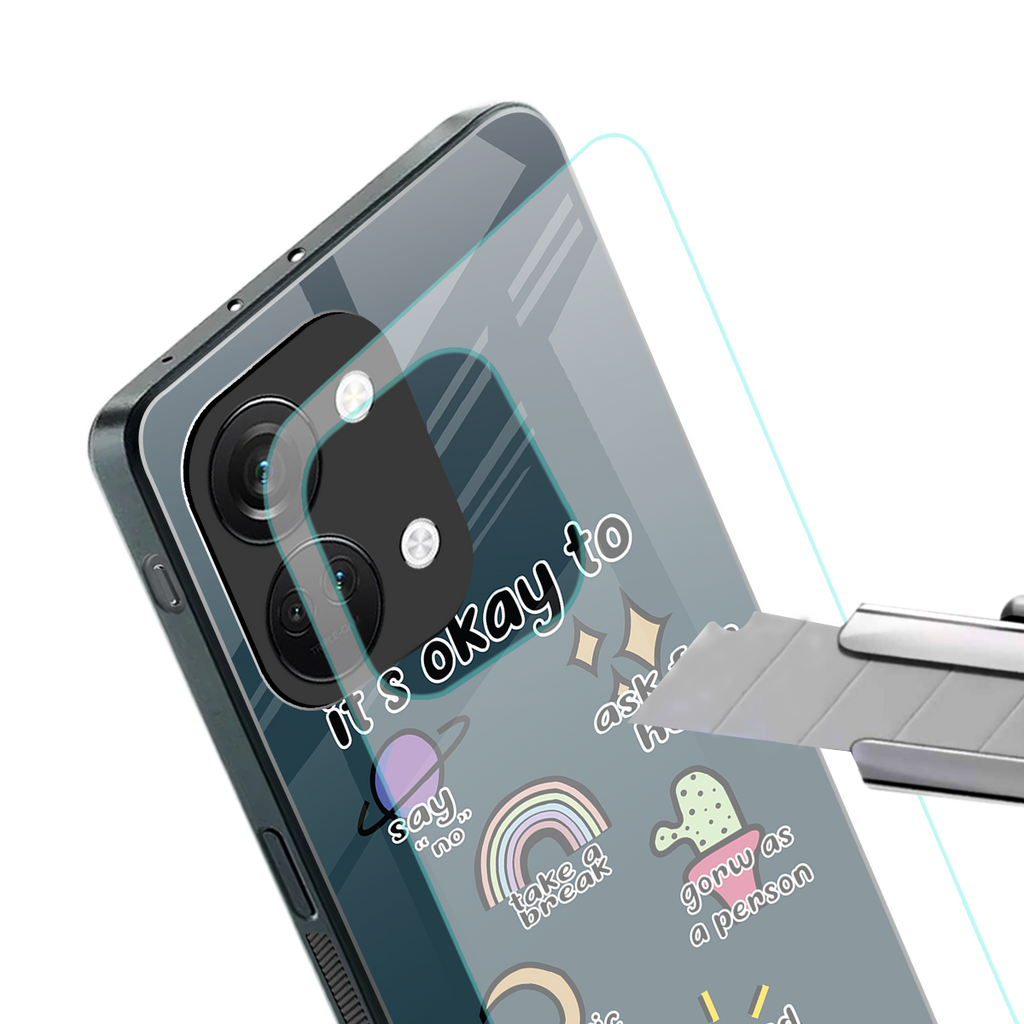 it's okay back phone cover | glass case for oneplus nord 3