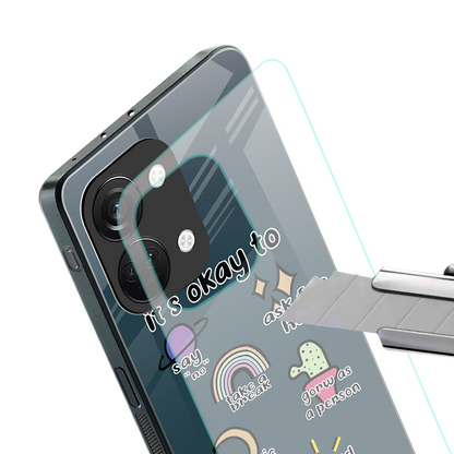 it's okay back phone cover | glass case for oneplus nord 3