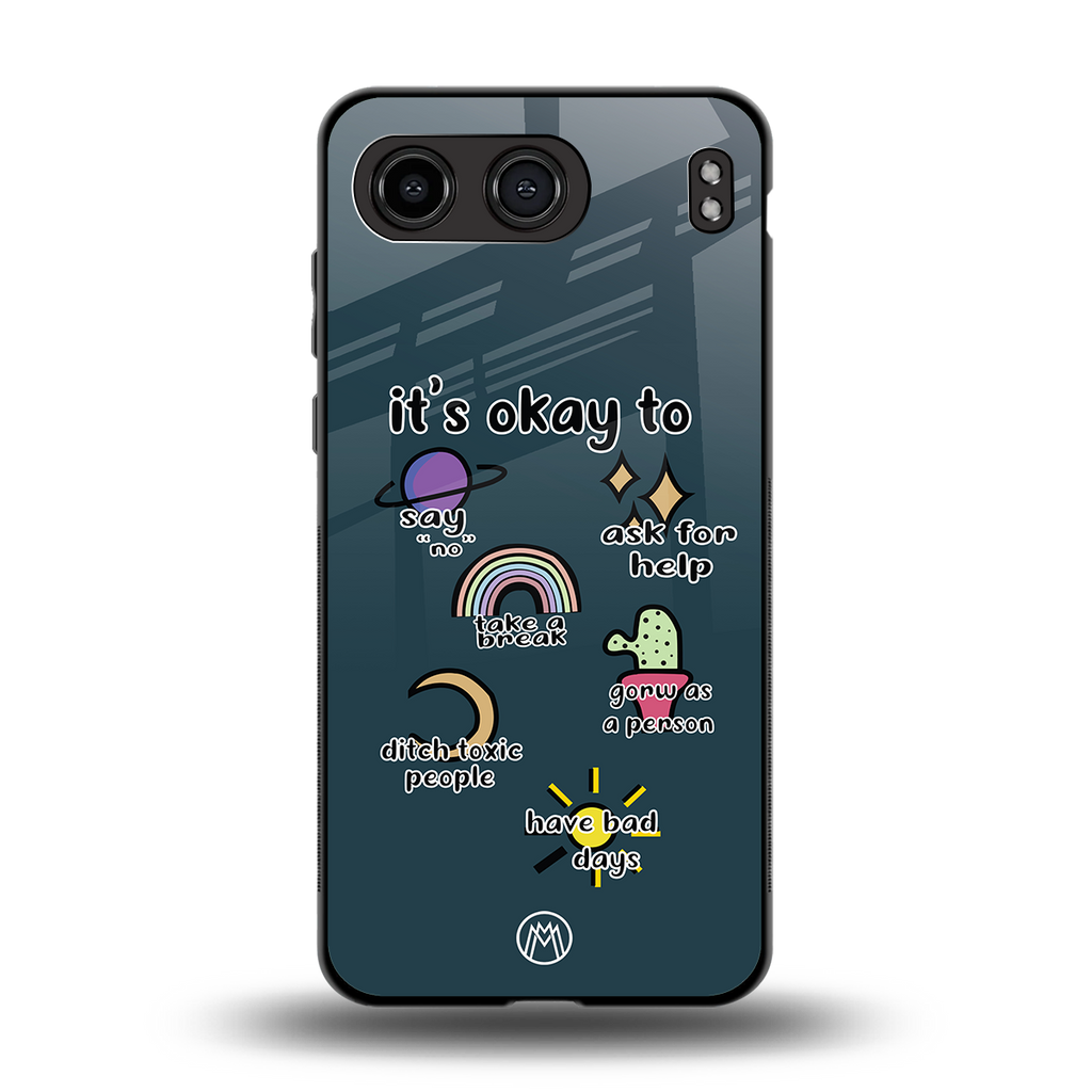 it's okay back phone cover | glass case for oneplus nord 4
