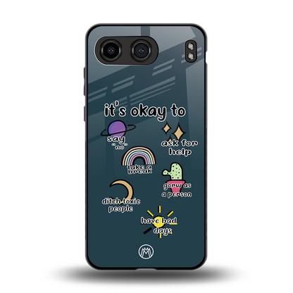 it's okay back phone cover | glass case for oneplus nord 4