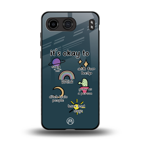 it's okay back phone cover | glass case for oneplus nord 4