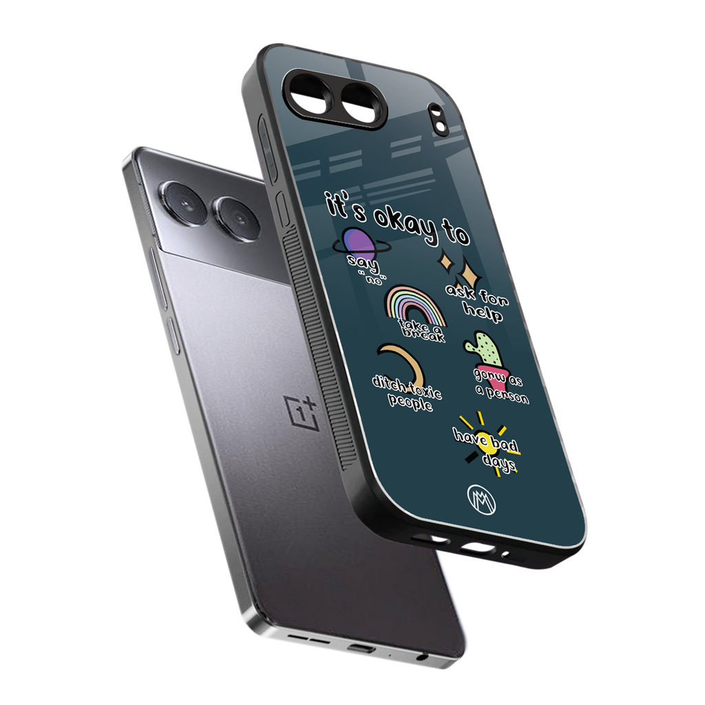 it's okay back phone cover | glass case for oneplus nord 4
