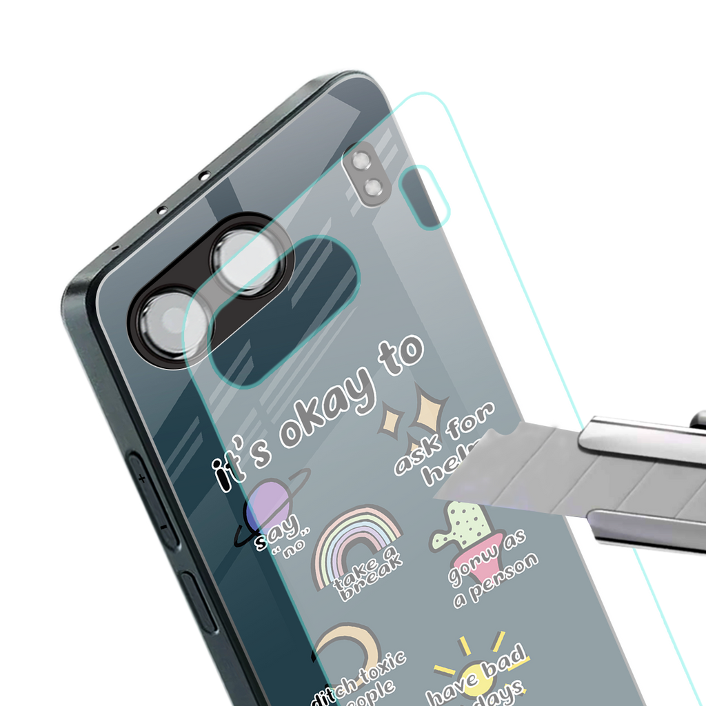 it's okay back phone cover | glass case for oneplus nord 4