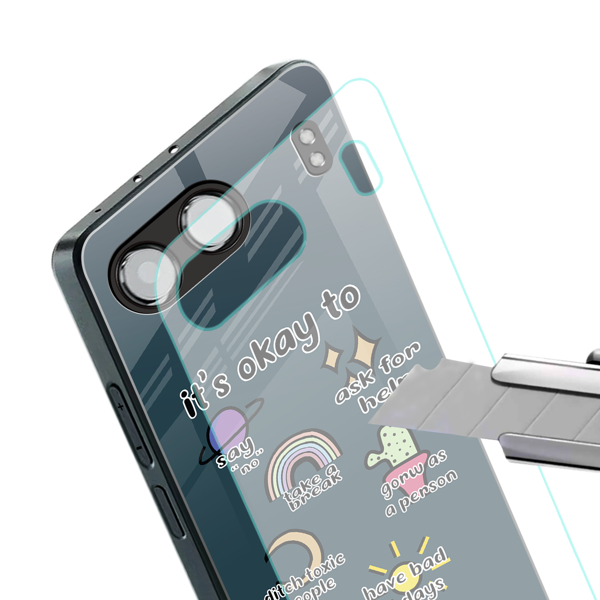 it's okay back phone cover | glass case for oneplus nord 4