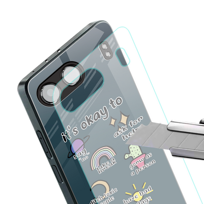 it's okay back phone cover | glass case for oneplus nord 4