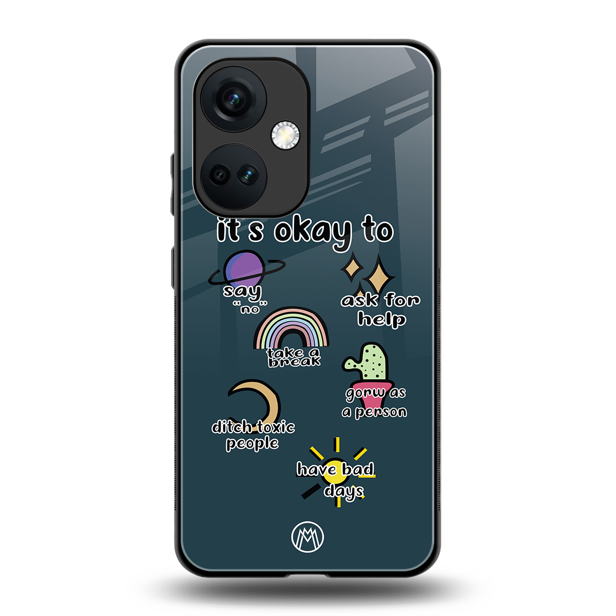 it's okay back phone cover | glass case for oneplus nord ce 3