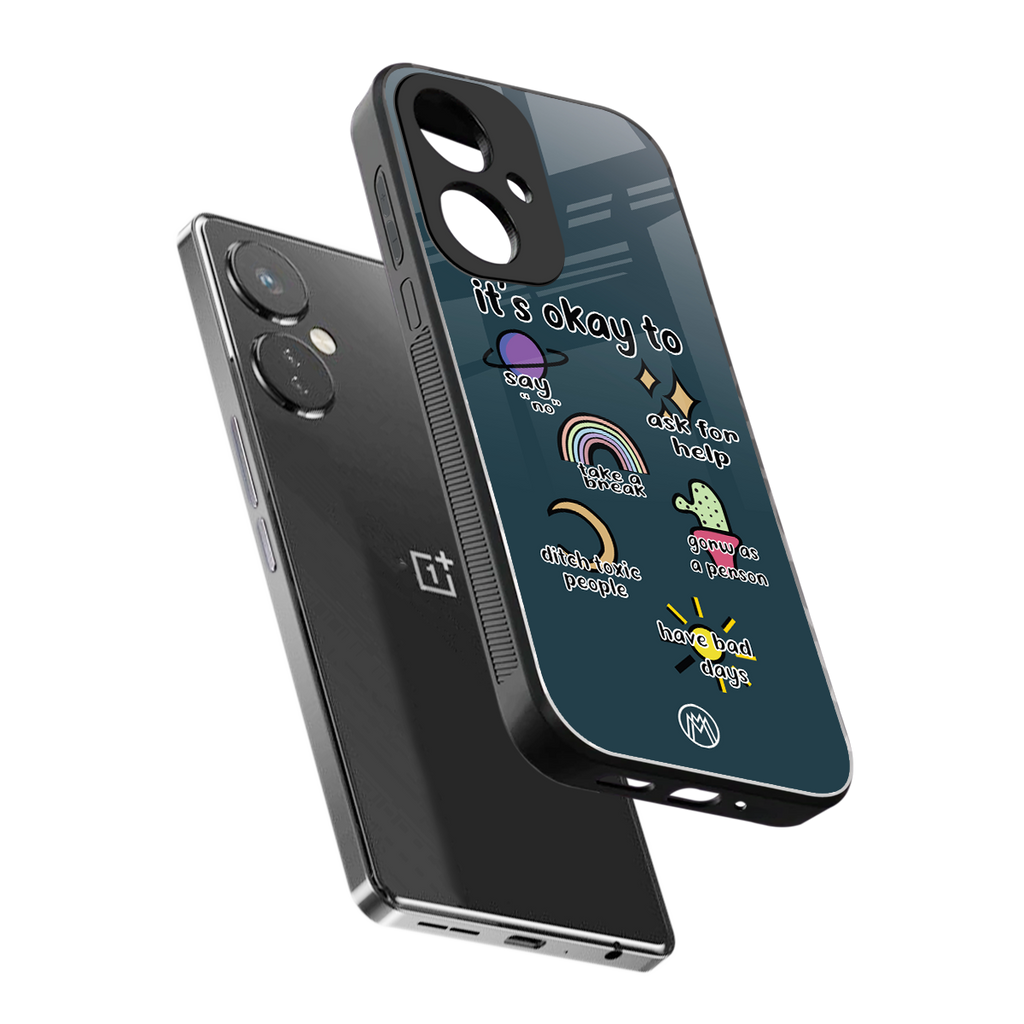 it's okay back phone cover | glass case for oneplus nord ce 3