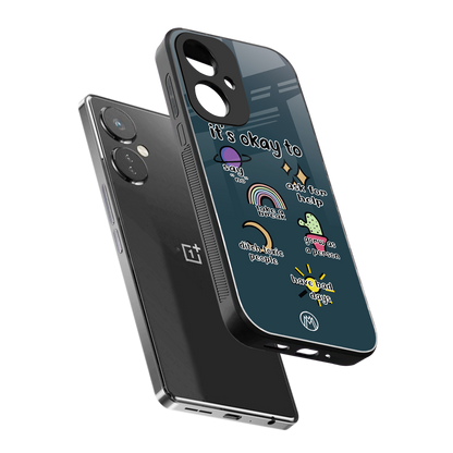 it's okay back phone cover | glass case for oneplus nord ce 3