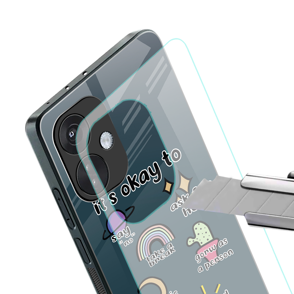 it's okay back phone cover | glass case for oneplus nord ce 3