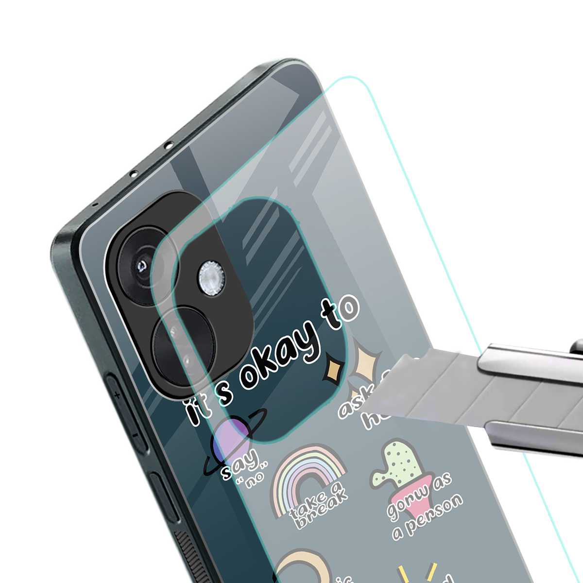it's okay back phone cover | glass case for oneplus nord ce 3