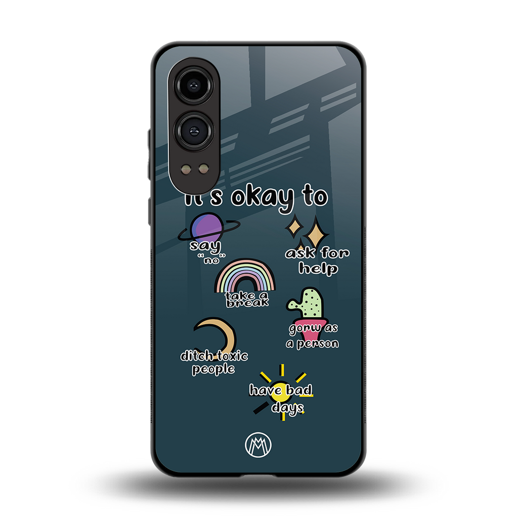 it's okay back phone cover | glass case for oneplus nord ce 4 lite