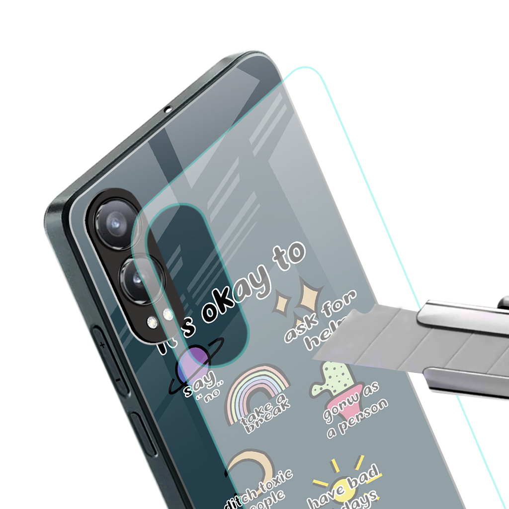 it's okay back phone cover | glass case for oneplus nord ce 4 lite