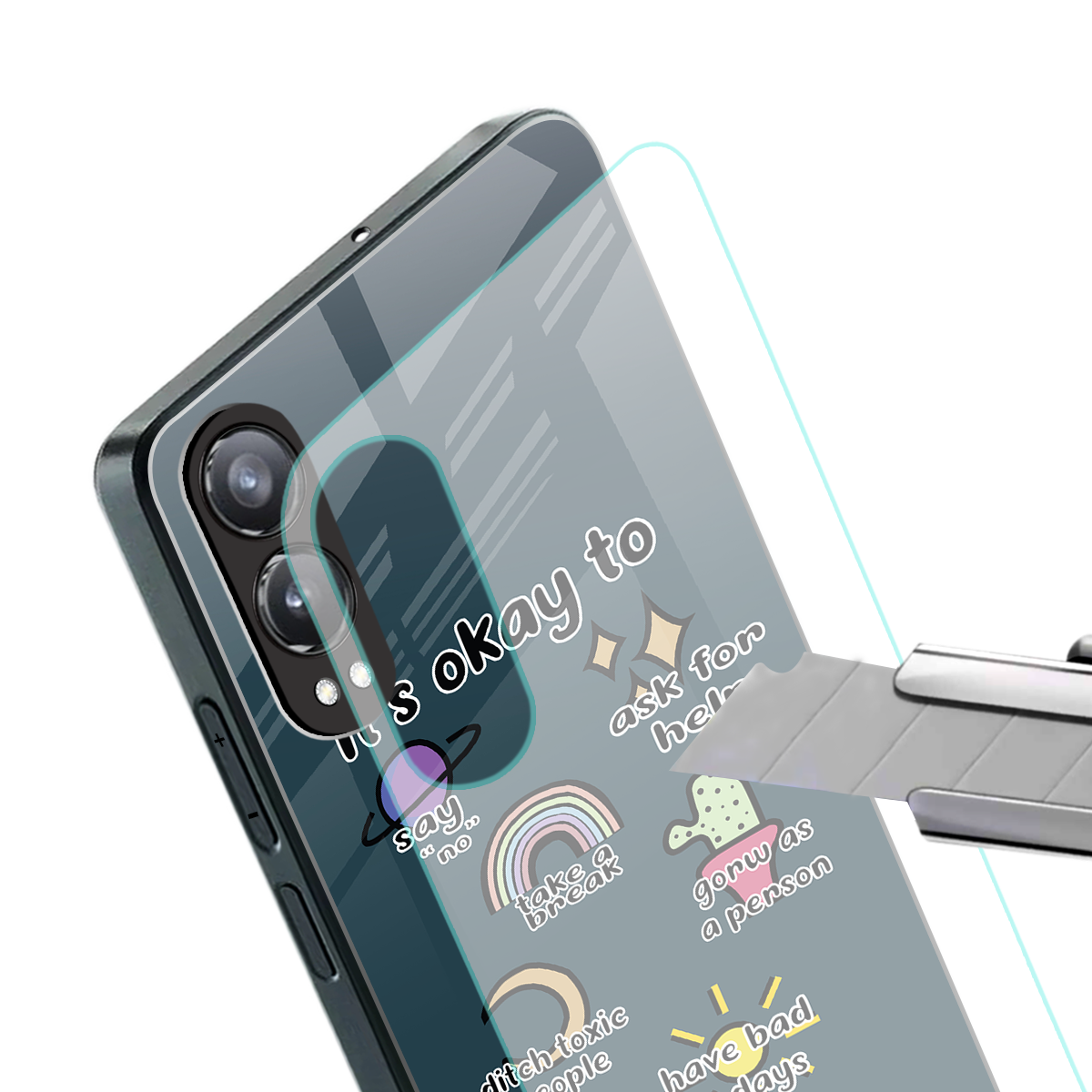it's okay back phone cover | glass case for oneplus nord ce 4 lite
