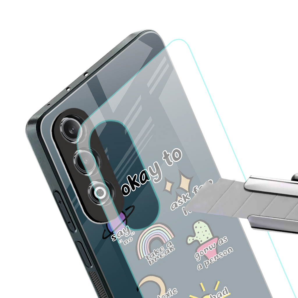 it's okay back phone cover | glass case for oneplus nord ce 4