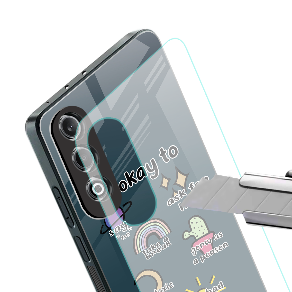 it's okay back phone cover | glass case for oneplus nord ce 4