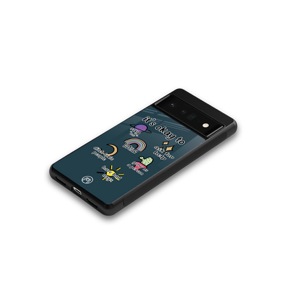 it's okay back phone cover | glass case for google pixel 6 pro