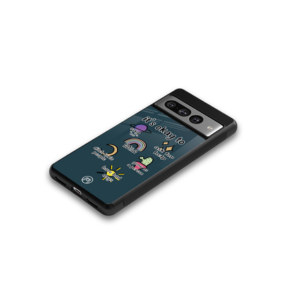 it's okay back phone cover | glass case for google pixel 7 pro