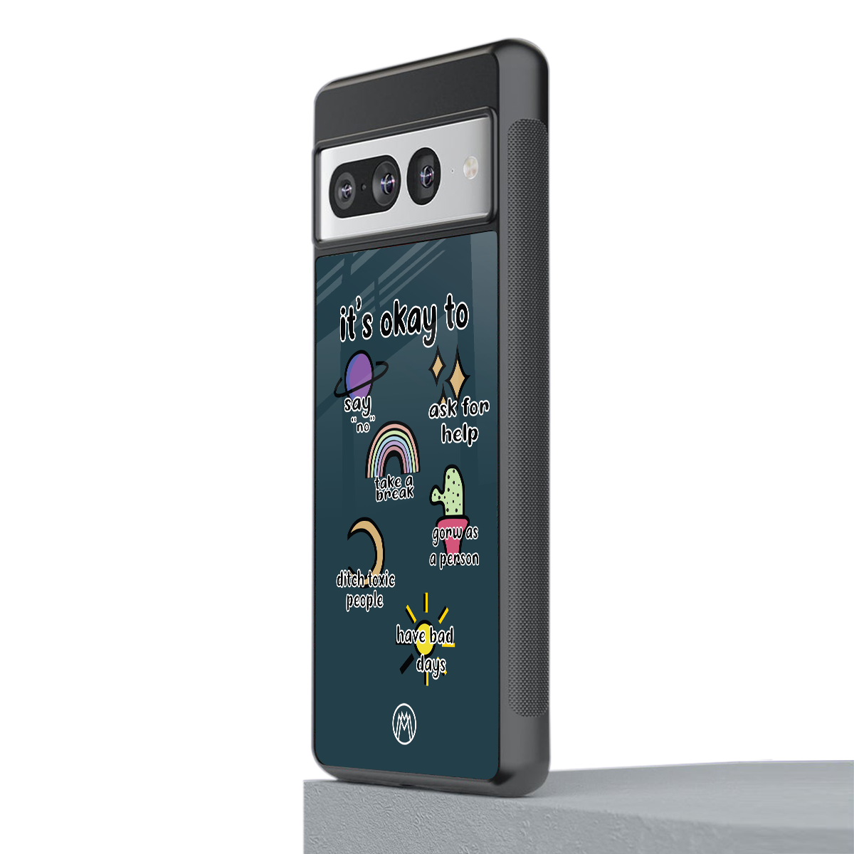 it's okay back phone cover | glass case for google pixel 7 pro