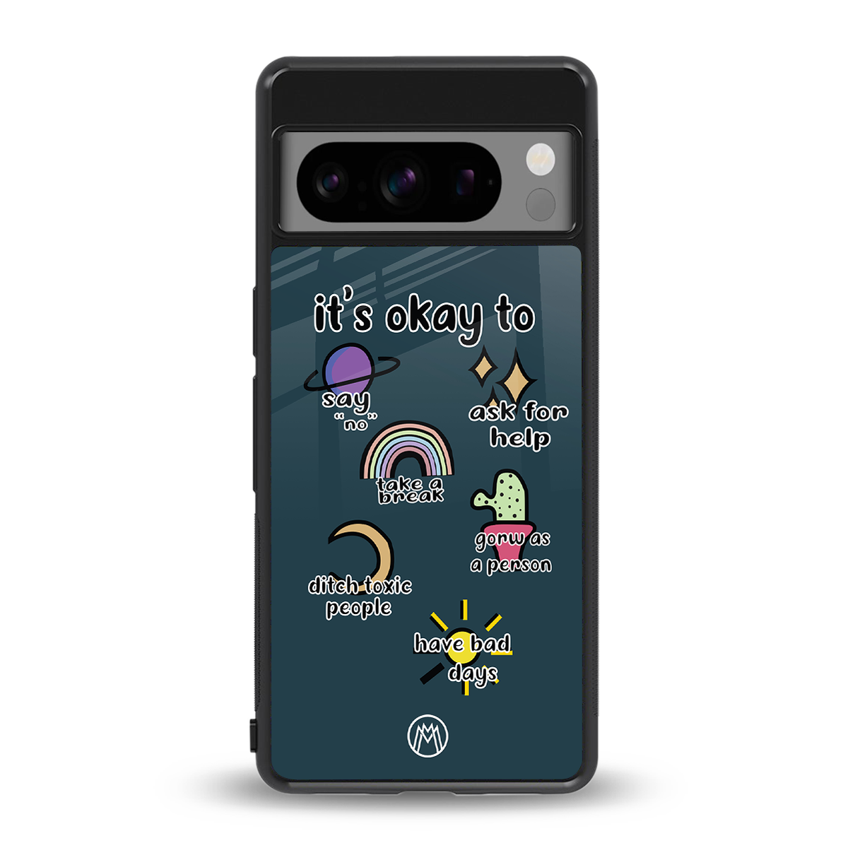 it's okay back phone cover | glass case for google pixel 8 pro