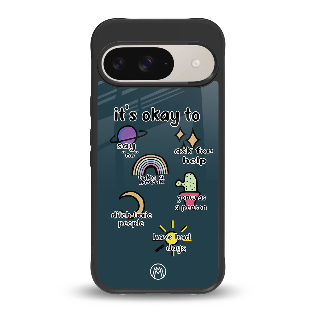 it's okay back phone cover | glass case for google pixel 9