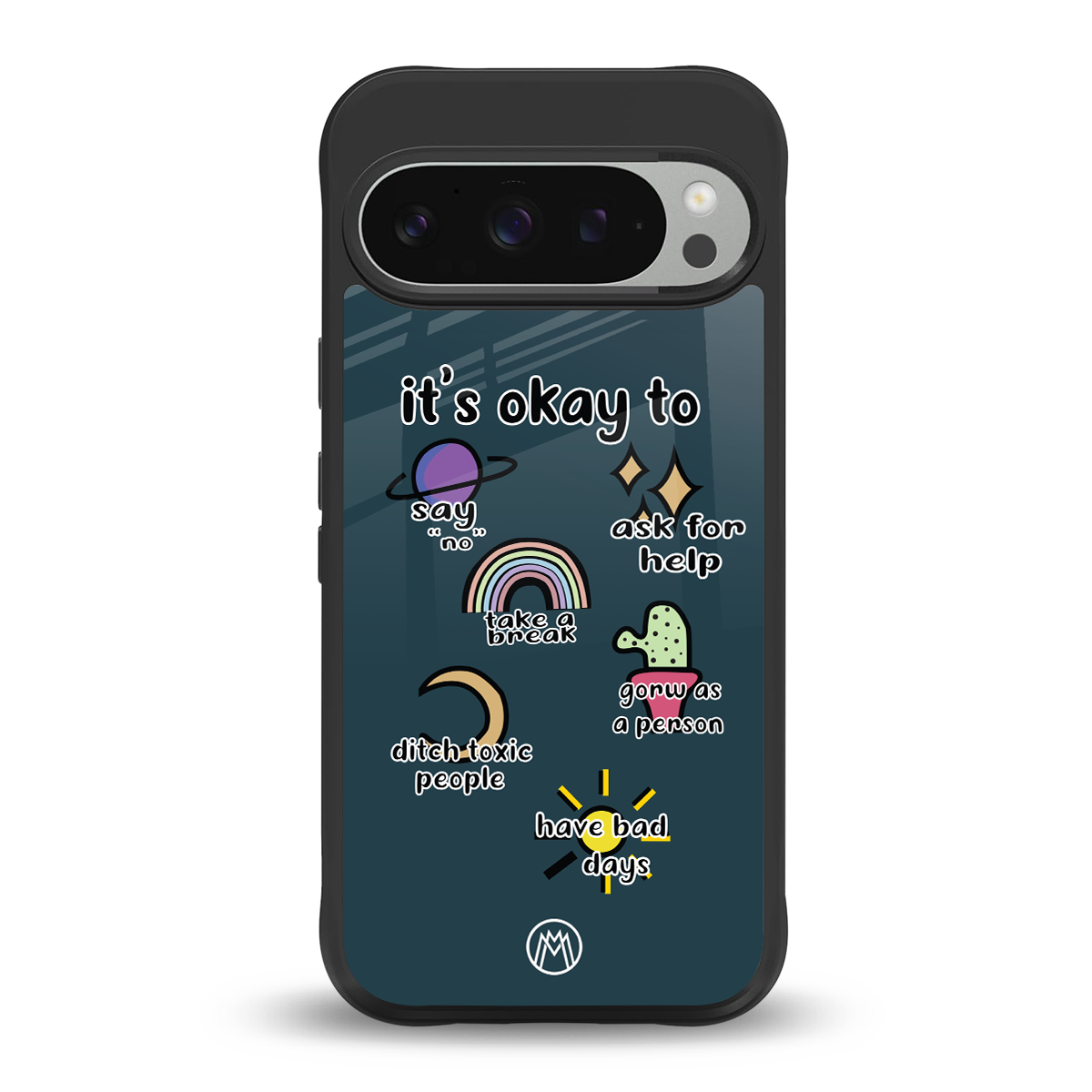 it's okay back phone cover | glass case for google pixel 9 pro xl