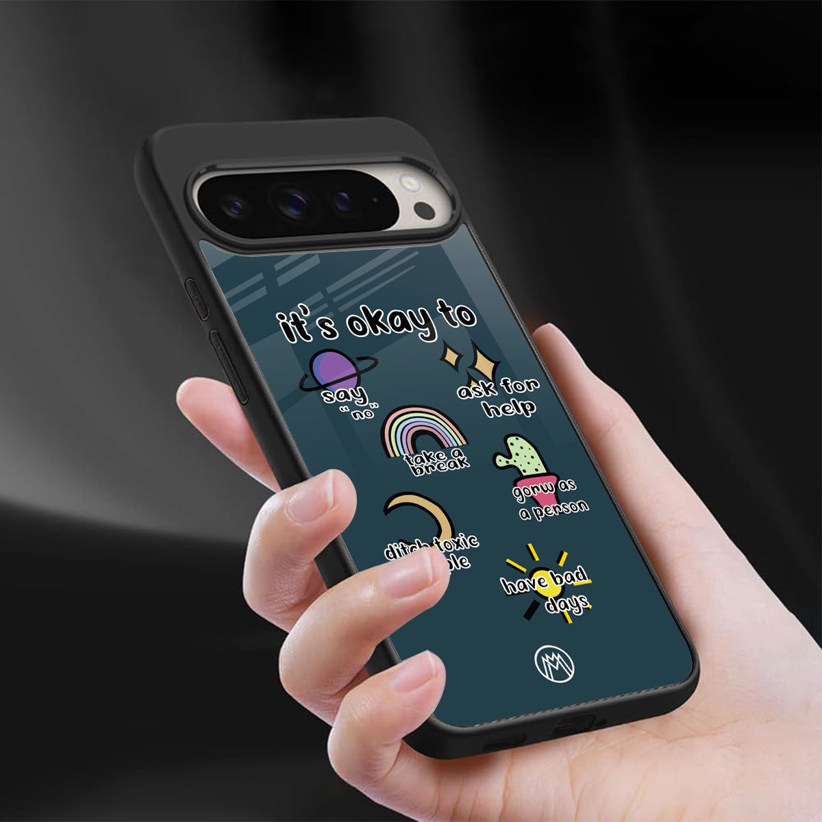 it's okay back phone cover | glass case for google pixel 9 pro