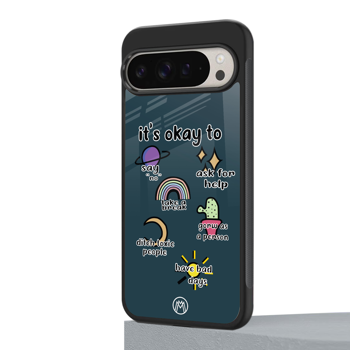 it's okay back phone cover | glass case for google pixel 9 pro