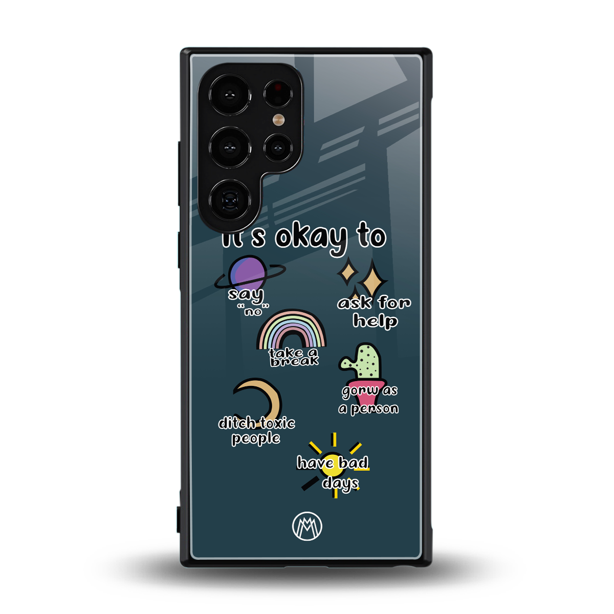 it's okay back phone cover | glass case for samsung galaxy s23 ultra