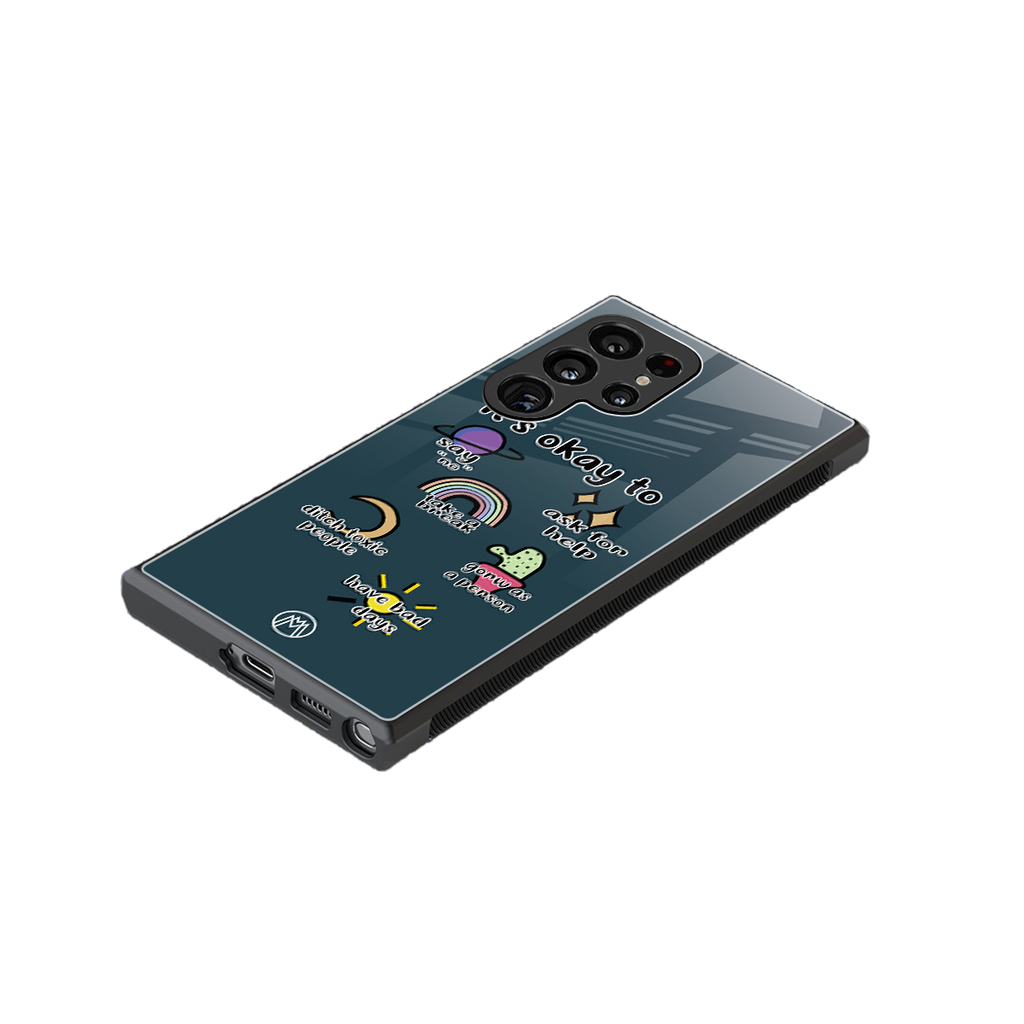 it's okay back phone cover | glass case for samsung galaxy s23 ultra