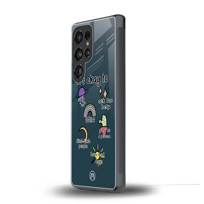 it's okay back phone cover | glass case for samsung galaxy s25 ultra
