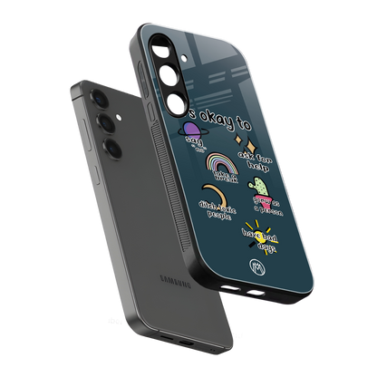 it's okay back phone cover | glass case for samsung galaxy s24 fe