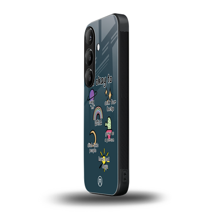 it's okay back phone cover | glass case for samsung galaxy s24 fe