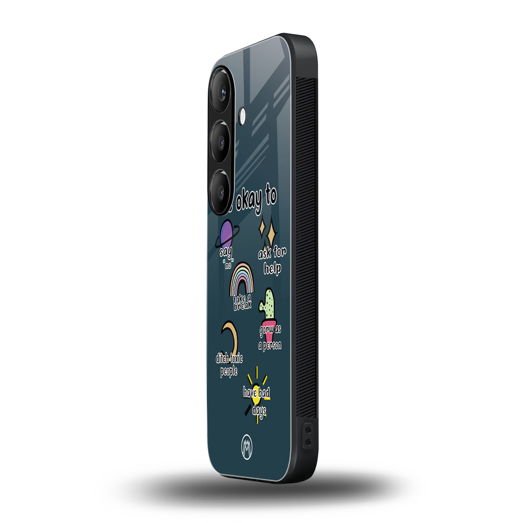 it's okay back phone cover | glass case for samsung galaxy s25 plus