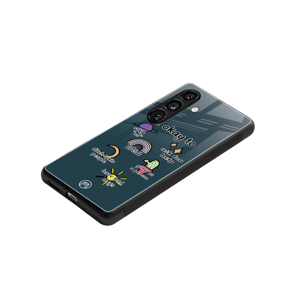it's okay back phone cover | glass case for samsung galaxy s24