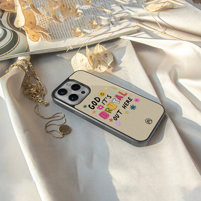 it's brutal out here back phone cover | glass case for Google Pixel 8