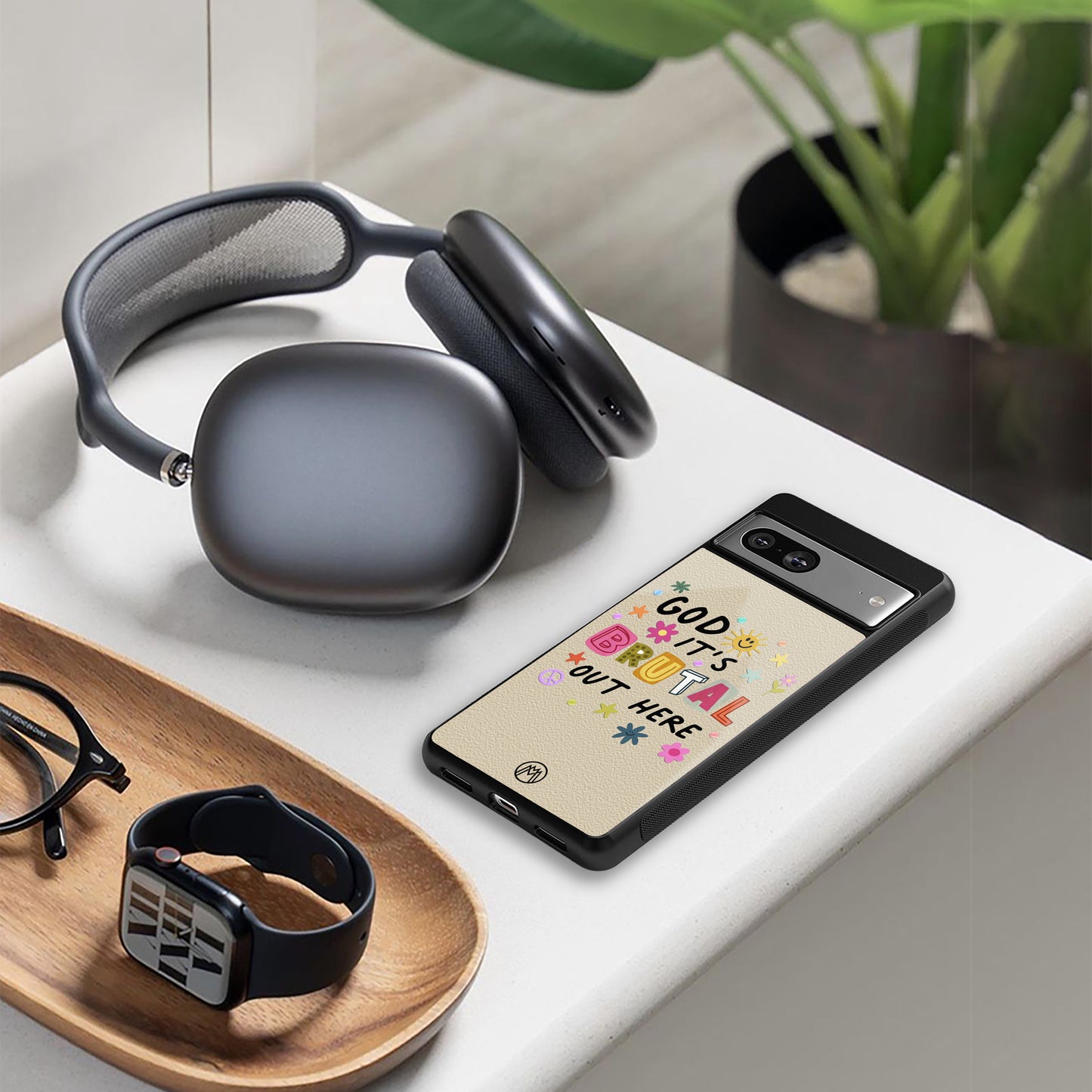 it's brutal out here back phone cover | glass case for google pixel 9 pro xl