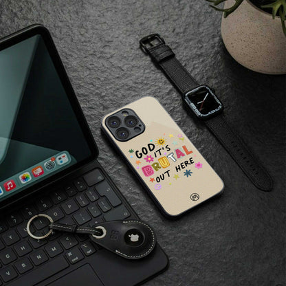 it's brutal out here back phone cover | glass case for iphone 13 pro max