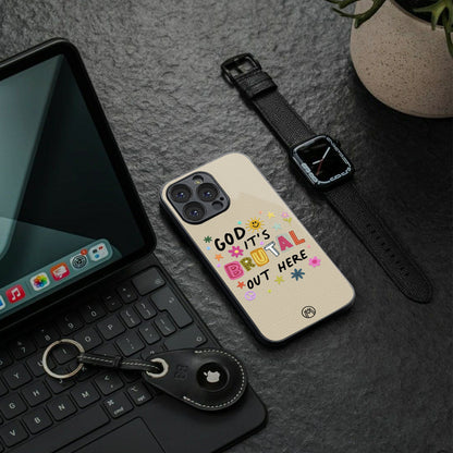 it's brutal out here back phone cover | glass case for iphone 16