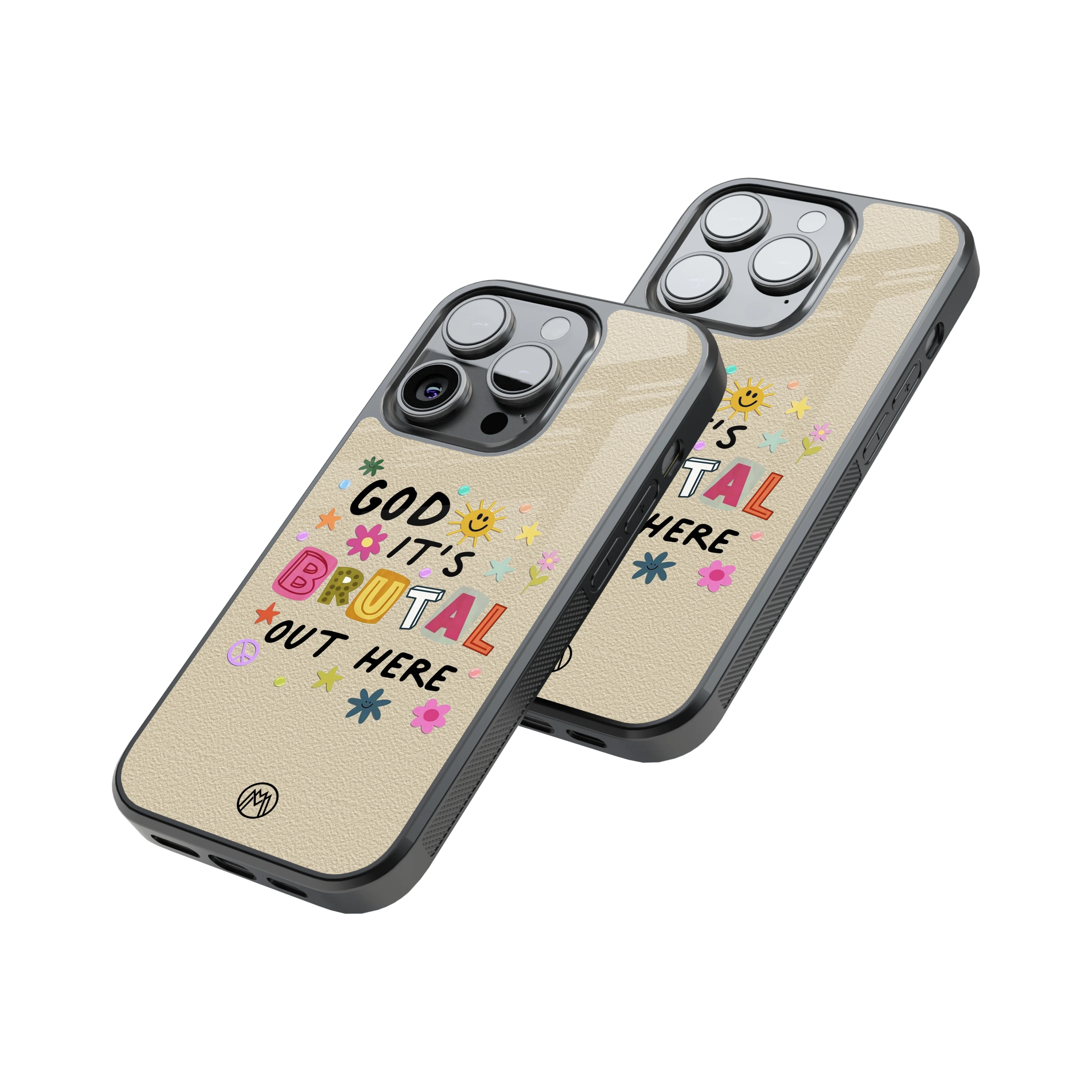 Protective Glass Back Phone Case Compatible with iPhone, Samsung, OnePlus, Pixel & More