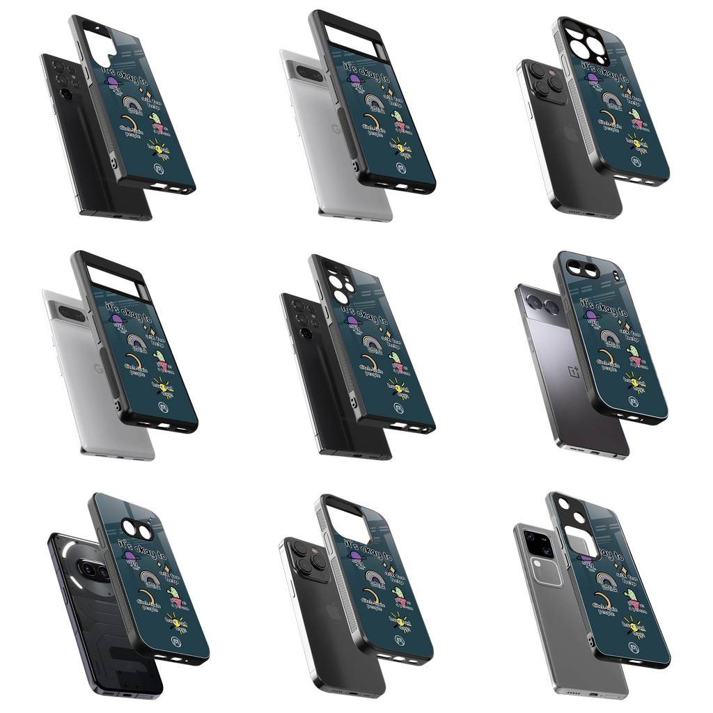 Durable Glass Back Mobile Case for iPhone, Samsung, OnePlus, Google Pixel, Redmi, Vivo, Oppo