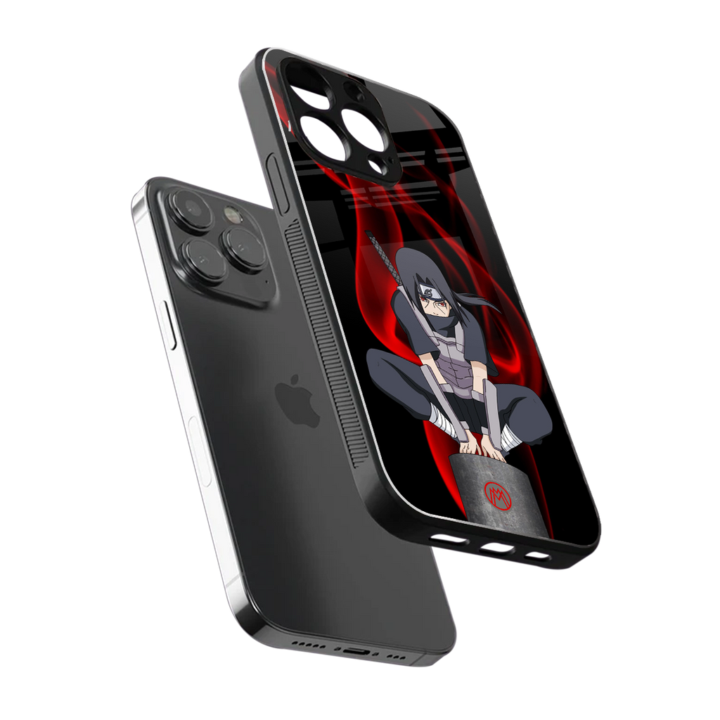 itachi uchiha back phone cover | glass case for iphone 13 pro max