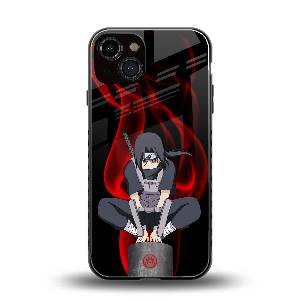 itachi uchiha back phone cover | glass case for iphone 13