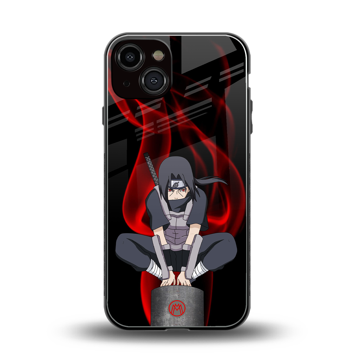 itachi uchiha back phone cover | glass case for iphone 13