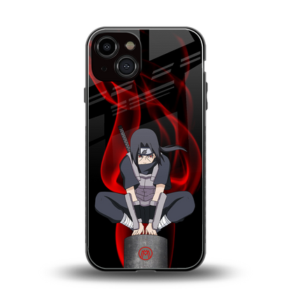 itachi uchiha back phone cover | glass case for iphone 13