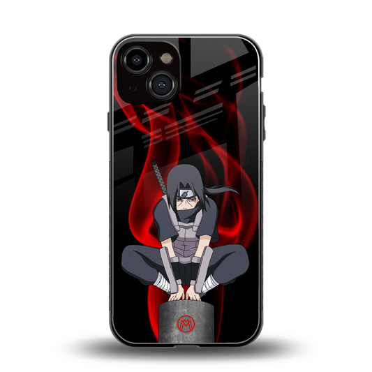 itachi uchiha back phone cover | glass case for iphone 13