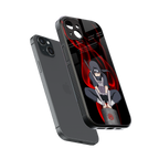 itachi uchiha back phone cover | glass case for iphone 15 plus