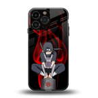 itachi uchiha back phone cover | glass case for iphone 15 pro max