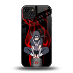 itachi uchiha back phone cover | glass case for iphone 14